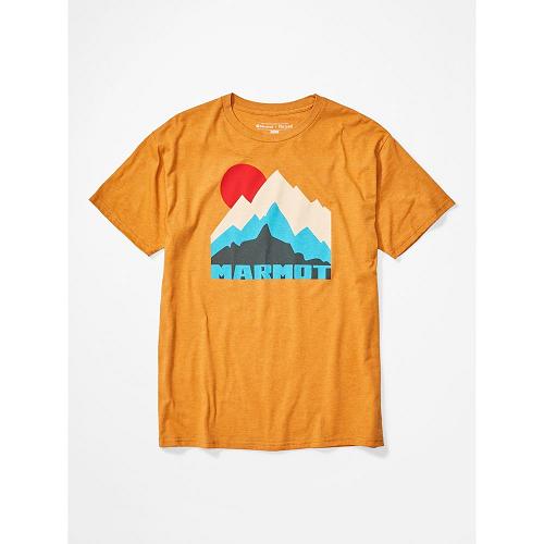 Marmot Tower T-Shirts For Mens Gold NFQ586210